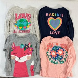 Bundle - Girls 3T long sleeved graphic printed shirts